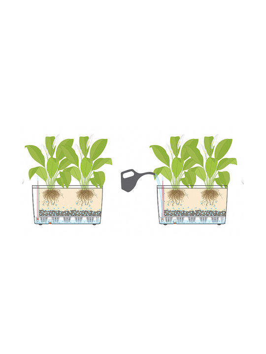 Lechuza Cararo Premium Self-watering Pot Plastic Taupe 75x30x42.5cm.