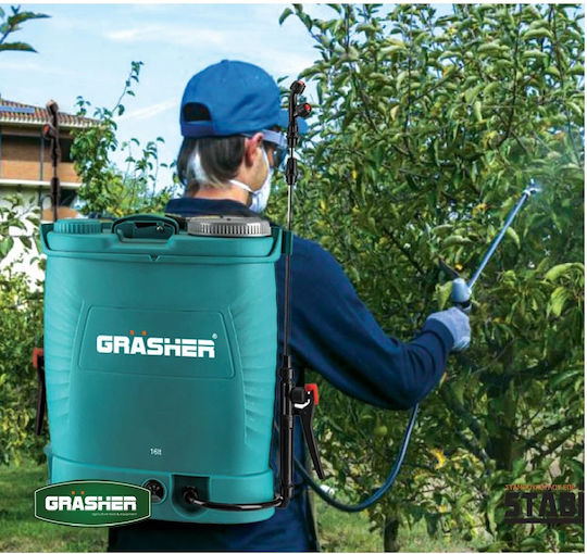 Grasher Ψεκαστήρας Προπιέσεως 12V με Μπαταρία 8Ah με Χωρητικότητα 16lt 3bar
