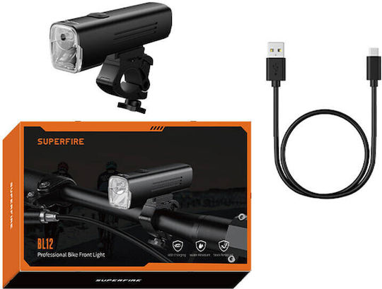 Superfire BL12 Επαναφορτιζόμενο Εμπρόσθιο Φως Ποδηλάτου 4800mAh