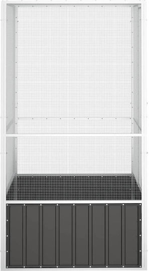 vidaXL 171548 Verzinkter Stahlkäfig für Vögel 111cmx107cmx211.5cmcm.