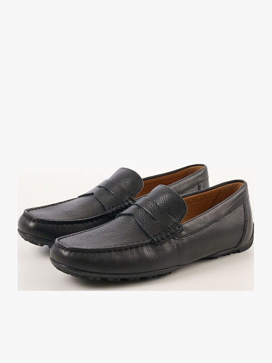 Kosmopolis Men's Leather Moccasins Black