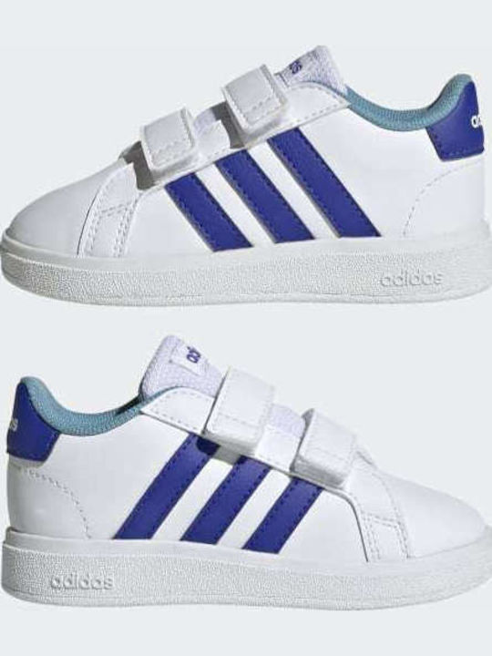 Grand Court GRAND COURT 2.0 Kids Sneakers with Scratch Cloud White / Lucid Blue / Preloved Blue