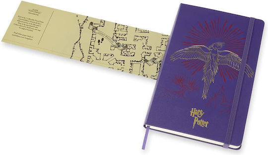 Moleskine Harry Potter Тетрадка На райета с Ластик Лилав
