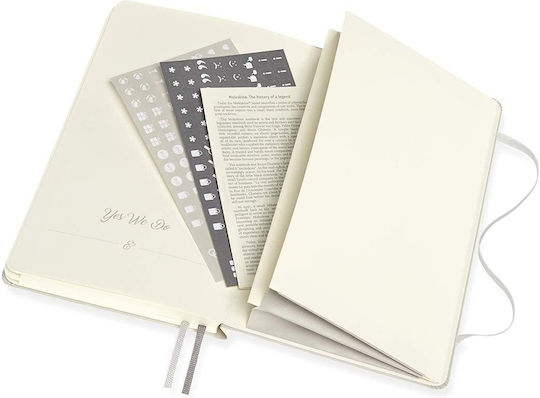 Moleskine Wedding Passion Journal Тетрадка 400 Листа с Бели Страници и Ластик Бежов