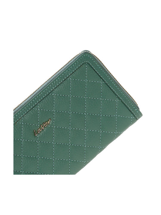 Large Leather Women's Wallet with RFID Green