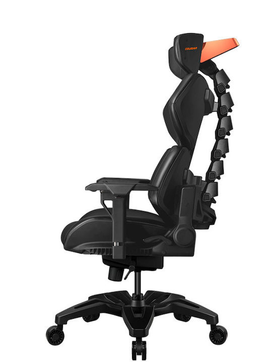 Cougar Terminator Καρέκλα Gaming Δερματίνης με Ρυθμιζόμενα Μπράτσα Black / Orange