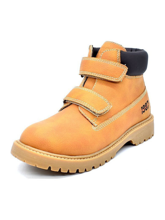 Kids Boots with Velcro Tabac Brown
