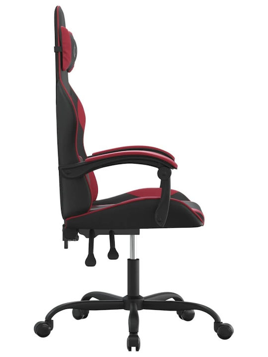 vidaXL 349574 Καρέκλα Gaming Δερματίνης Μαύρη/Μπορντό