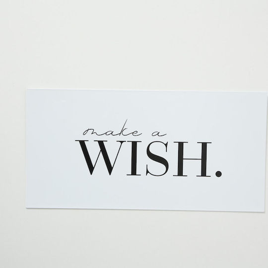 ArteLibre Hängende Wanddekoration Wish aus Metall 40x20cm