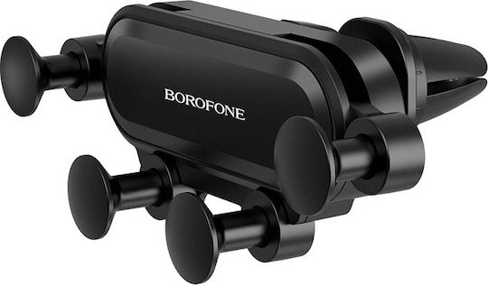 Borofone Eddie Βάση Κινητού Αυτοκινήτου 4" - 6.5" με Ρυθμιζόμενα Άγκιστρα Μαύρη