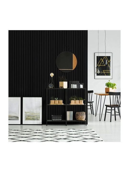3D Πάνελ Τοίχου Αφρώδες Βιδωτό / με Κόλλα Residence 10 Black Μαύρο 290x12.2εκ.