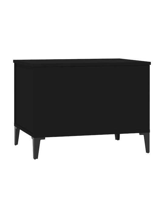 vidaXL Kaffeetisch Zentral Rechteckig Aus Holz Mit Hebemechanismus Schwarz M60xB44,5xH45cm