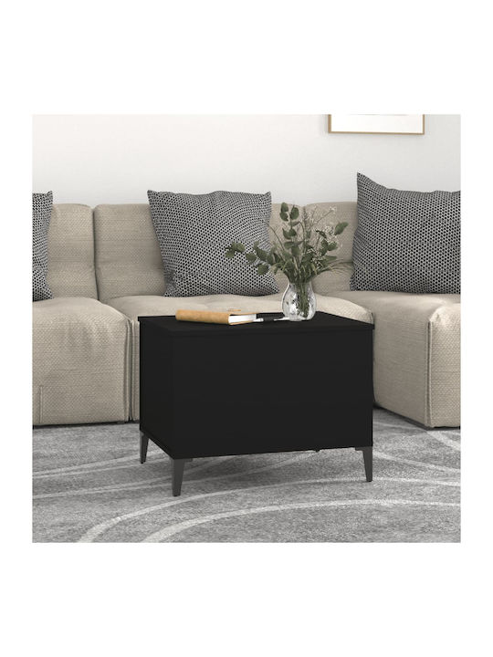 vidaXL Kaffeetisch Zentral Rechteckig Aus Holz Mit Hebemechanismus Schwarz M60xB44,5xH45cm