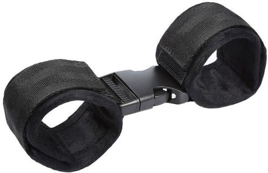 Dream Love Ohmama Fetish Hook & Loop Fastener Nylon Wrist Restraints Handcuffs in Black Color