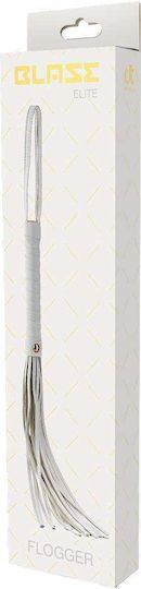 Dream Toys Blaze Elite Vegan Leather Flogger Whip White
