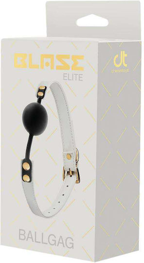 Dream Toys Blaze Elite Leather Ball Gag Gag White