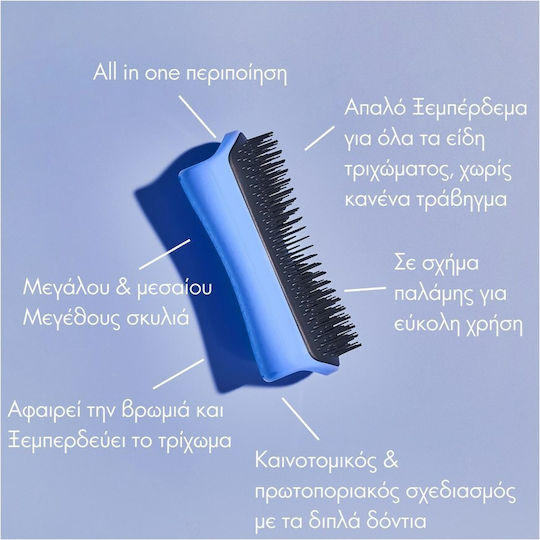 Tangle Teezer Pet Teezer Detangling Brush Large / Medium for Misc Hair Lengths for Hair Removal Blue Blue/Black