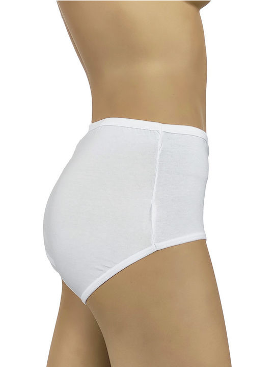 Onurel Baumwolle Hohe Taille Damen Slip MultiPack Weiß