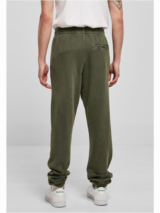 Urban Classics Men's Sweatpants with Rubber Bottle Green