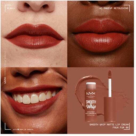 NYX Professional Makeup Smooth Whip Matte Lip Cream Течен Червило Мат Faux Fur 4мл