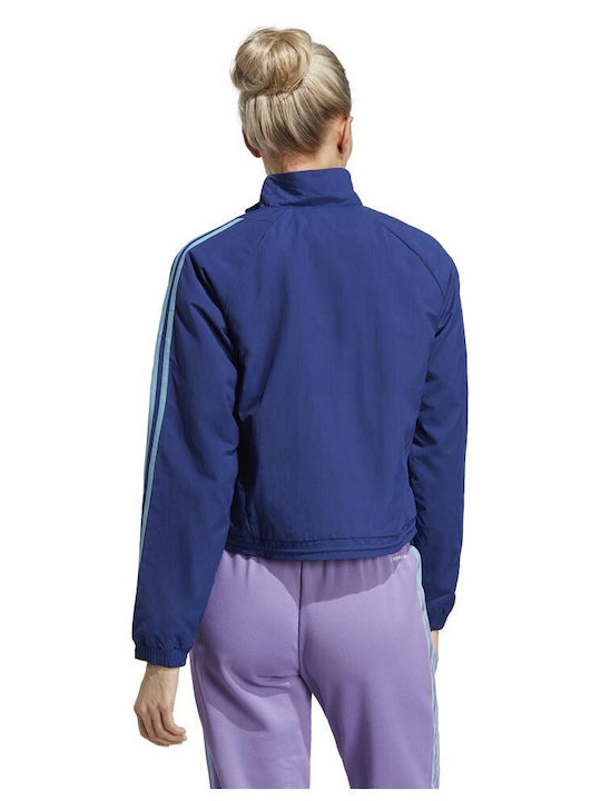 Adidas Tiro Women's Short Sports Jacket for Winter Purple HS7482