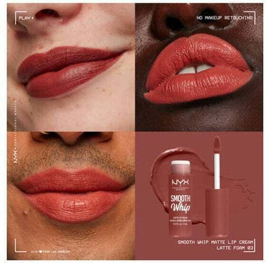 NYX Professional Makeup Smooth Whip Matte Lip Cream Liquid Lipstick Matte Latte Foam 4ml