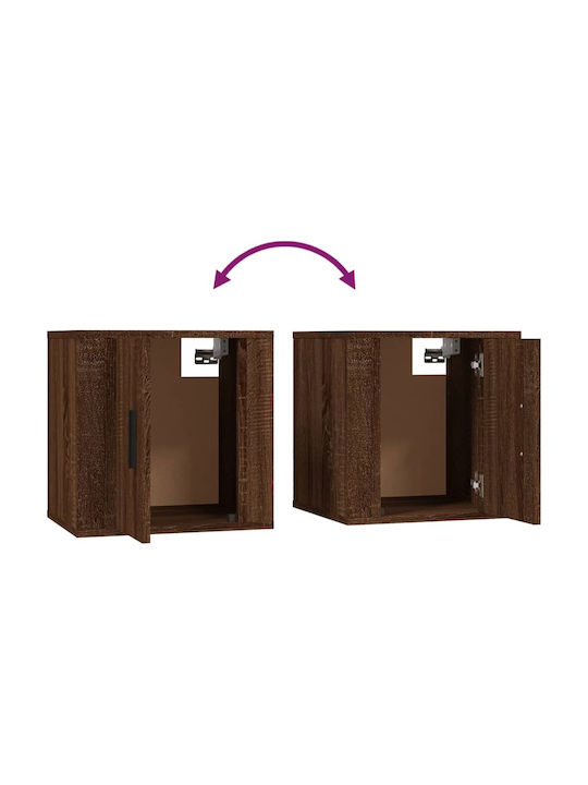 Wand-Kabinette Braune Eiche (2 Stück) 40x34,5x40cm