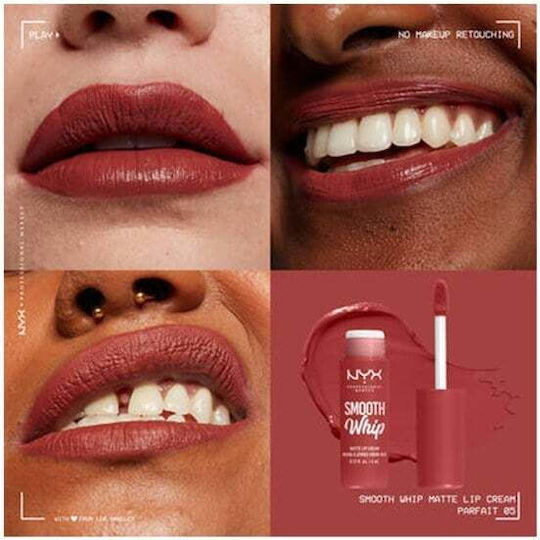 NYX Professional Makeup Smooth Whip Matte Lip Cream Liquid Lipstick Matte Parfait 4ml