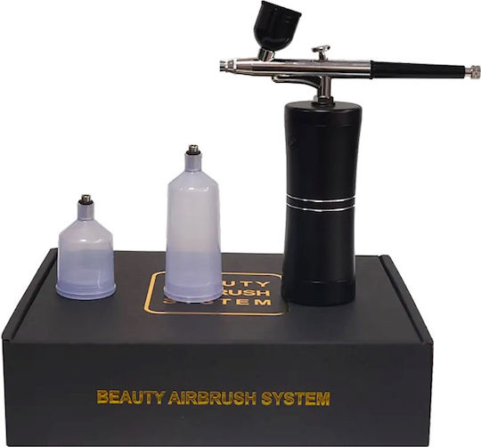 Airbrush mit Tank 40ml und Kompressor Spritzpistole 0.3mm Druckreiniger 1.9bar Batterie Stück