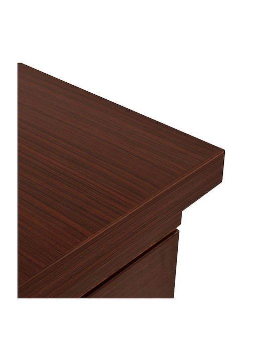 Vance Office Storage Chipboard Drawer with Lock & 3 Drawers Wenge L40xW46xH75cm