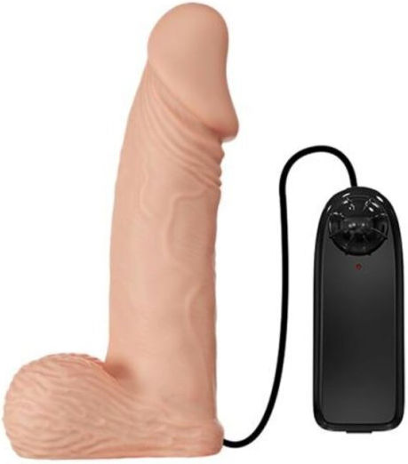 Baile Ultra Passionate Harness Harness με Dildo 19.4cm και Δόνηση στο χρώμα του δέρματος