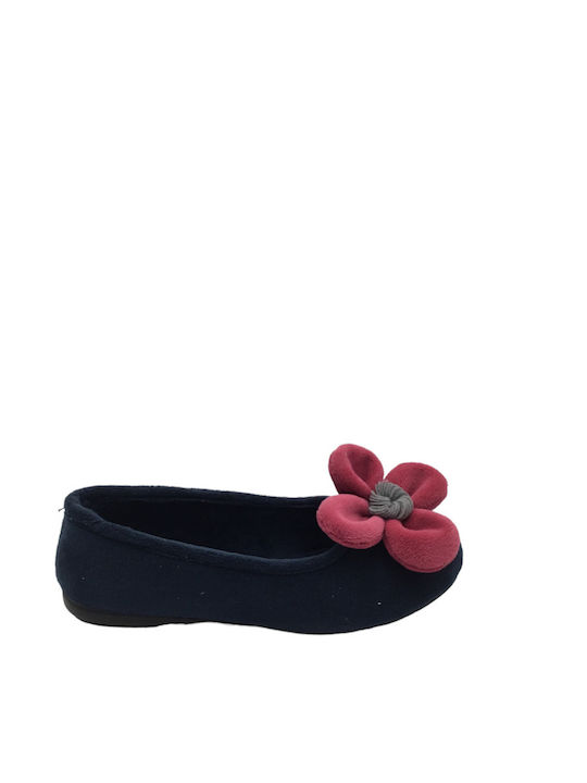 Women's winter slippers ballerinas Comfy 3237-Blue