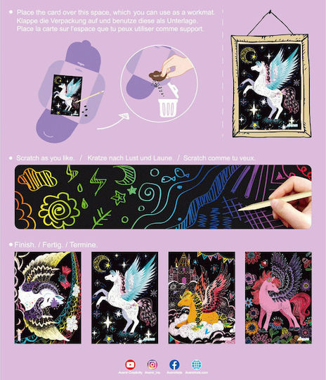 Avenir Ζωγραφική Scratch - Magic Pegasusses για Παιδιά 3+ Ετών