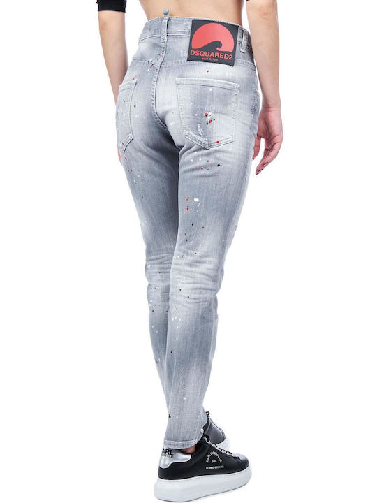 Dsquared2 Women's Jean Trousers with Rips Gray