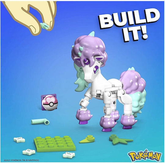 Mega Bloks Cuburi De Construit Power Pack Galarian Ponyta Pentru 6+ Ani 64 Bucăți