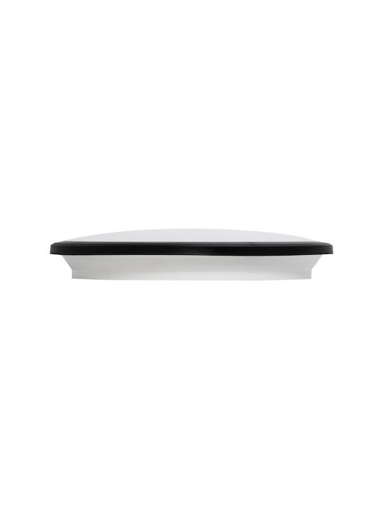 GloboStar Tuffin Deckenleuchte Badezimmer 30cm Schwarz mit Integrierter LED