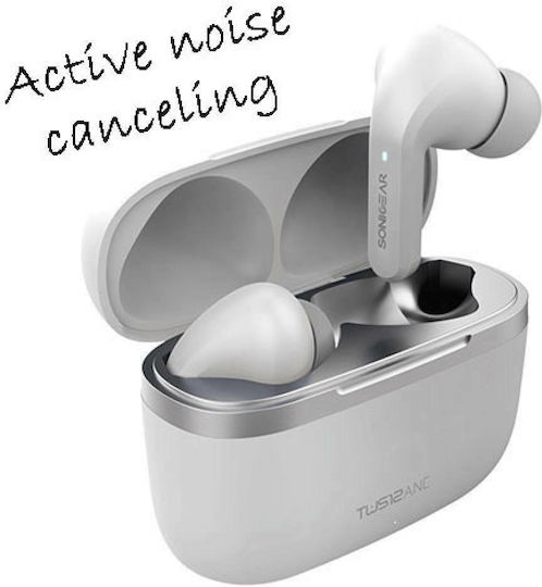 Sonic Gear TWS12ANCW In-ear Bluetooth Handsfree Ακουστικά με Θήκη Φόρτισης Λευκά