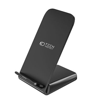 Tech-Protect Drahtloses Ladegerät (Qi Pad) und Kabel USB-C 15W Schwarzs (QI15W-S2)