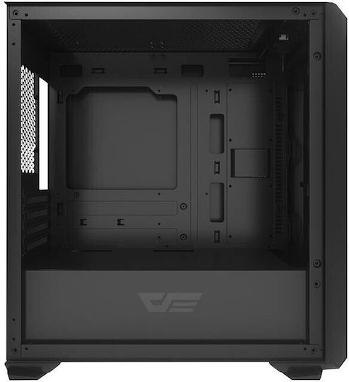 Darkflash DLM23 Gaming Middle Tower Carcasă PC cu Deschidere Laterală și Sistem Iluminare RGB Negru
