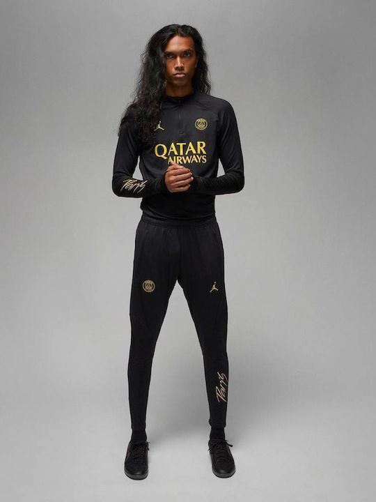 Paris Saint-Germain Strike Football Sweatpants Dri-Fit with Elastic Black