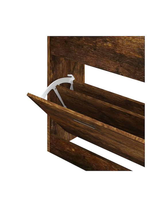 Suport pentru pantofi cu 2 Rafturi Oak L63xW24xH81cm