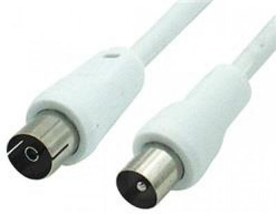 Lancom Cablu Antenă Coaxial de sex masculin - Coaxial de sex feminin Alb 5m (02.006.0041)