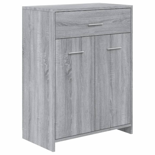 vidaXL Πάγκος χωρίς Νιπτήρα Μ60xΒ33xΥ60cm με 2 Ντουλάπια & Στήλη Sonoma