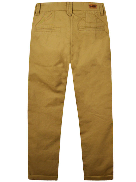 Energiers Boys Fabric Chino Trouser Tabac Brown