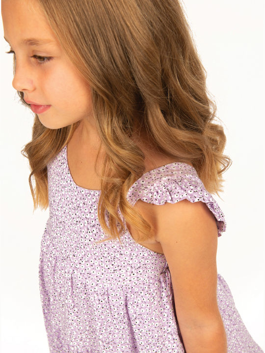 Kinderkleid Ärmellos Flieder