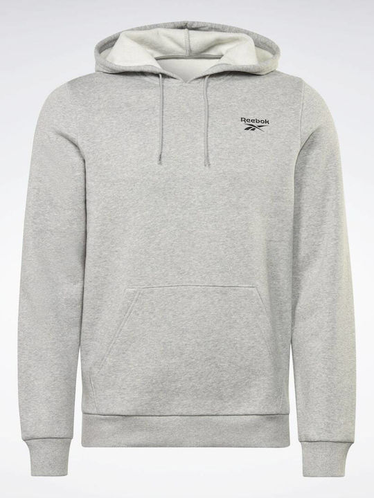 Reebok Identity Men's Sweatshirt with Hood and Pockets Medium Grey Heather