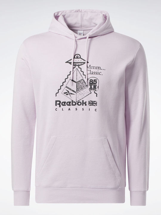 Classics Skateboard Men's Sweatshirt with Hood and Pockets Pixel Pink