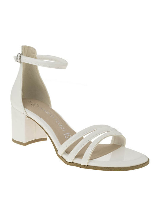 Sandals from Patent Leather Ivory Patent