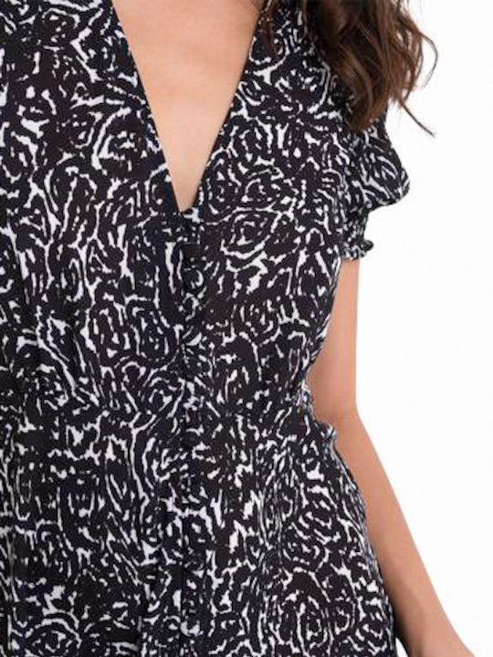 Summer Midi Shirt Dress Dress Black
