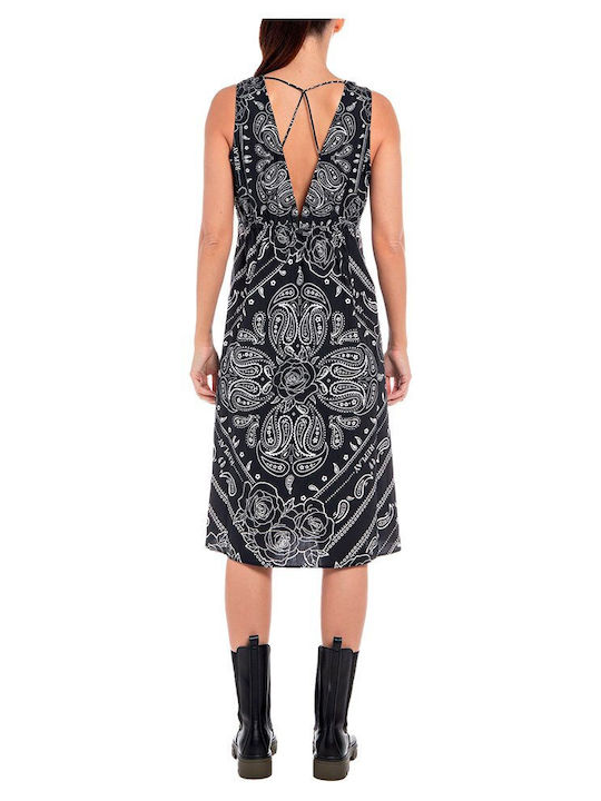 Replay Summer Midi Dress Black